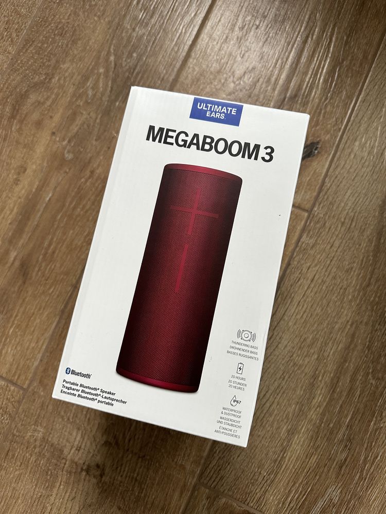 Nowy Głośnik Przenośny Bluetooth MegaBoom 3 Ultimate Ears Czerwony