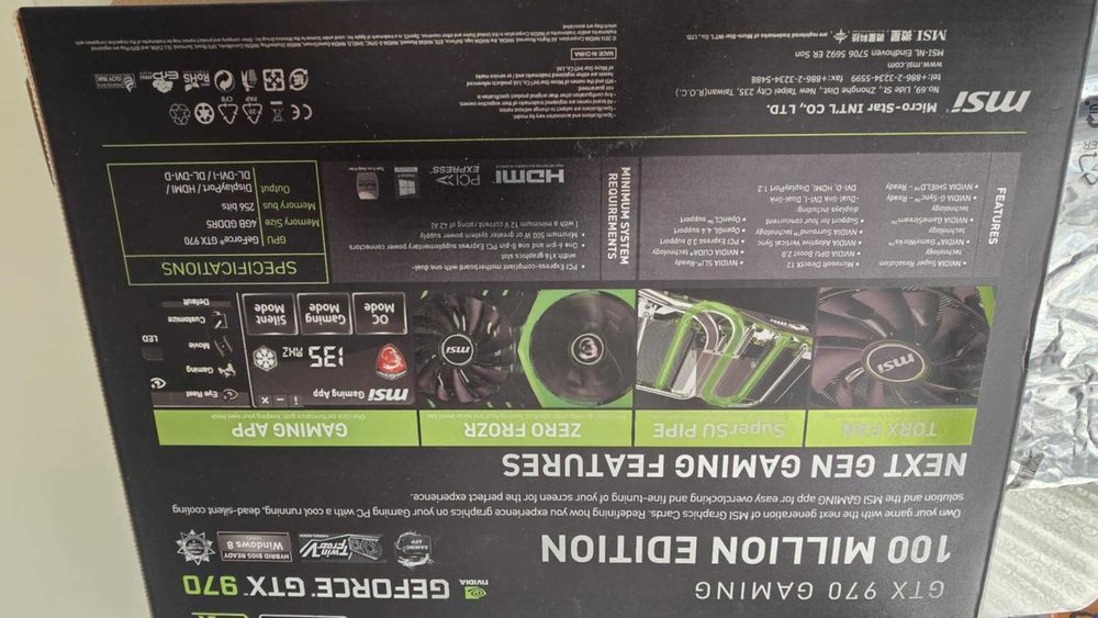 Karta graficzna MSI GTX 970 4GB 100ME