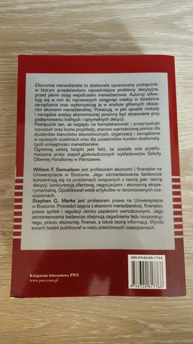 Ekonomia menedżerska – Samuelson, Marks, PWE