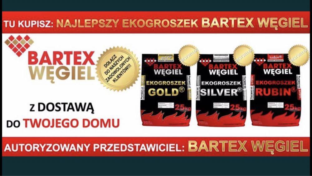 Ekogroszek Grudzień Bartex pelet węgiel orzech