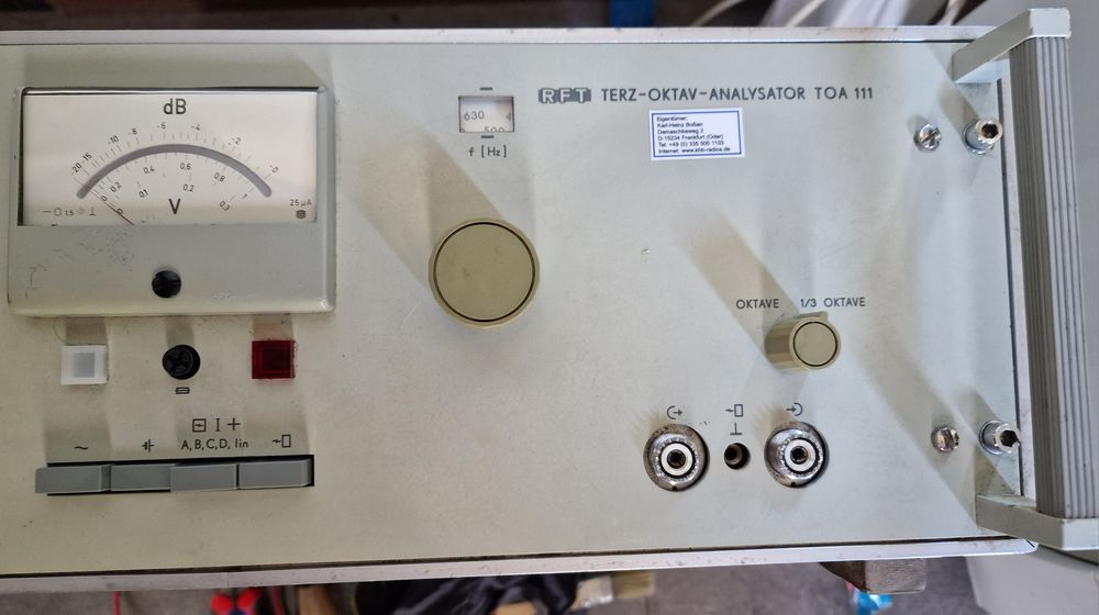 Miernik  trzeciej  oktawy RFT TOA 111