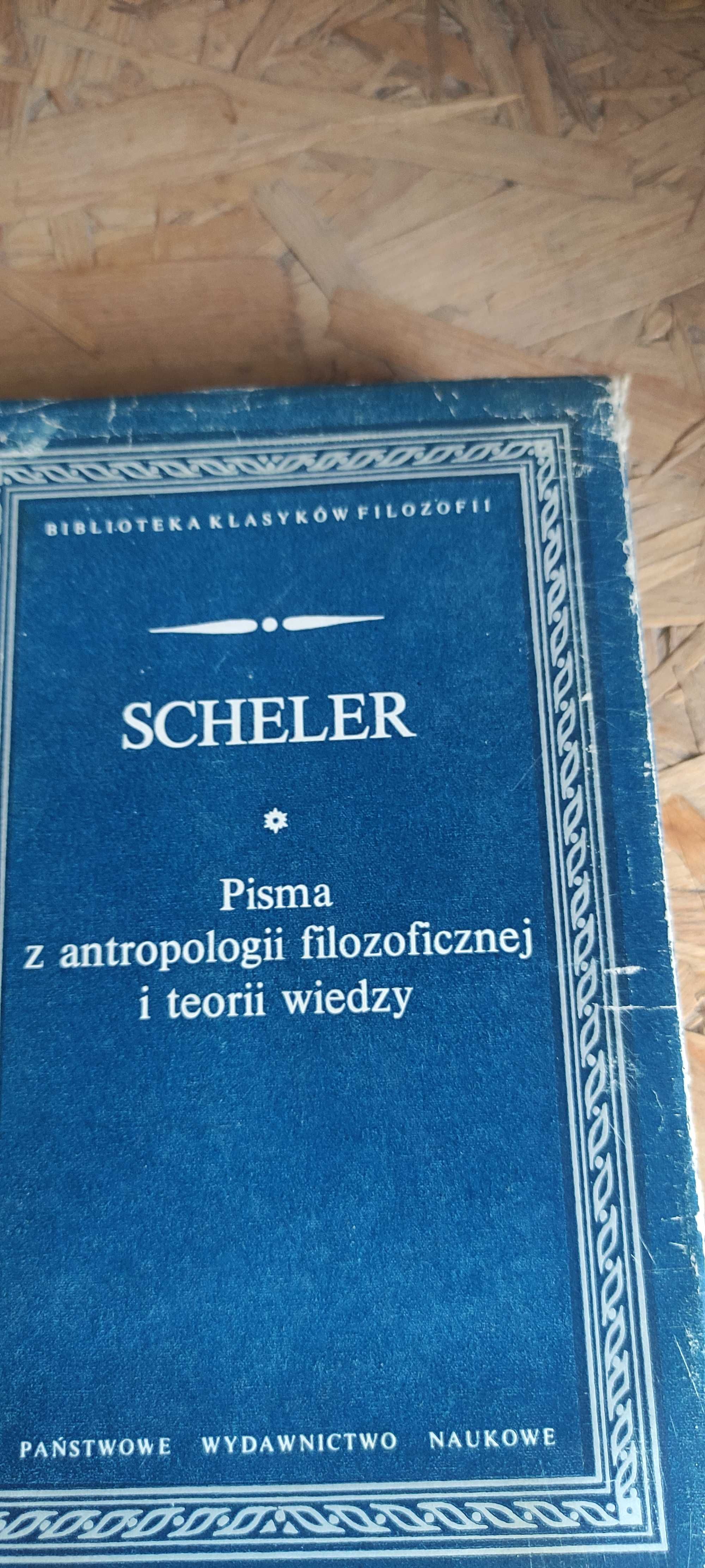 Scheler Pisma o antropologii filozoficznej i teorii wiedzy