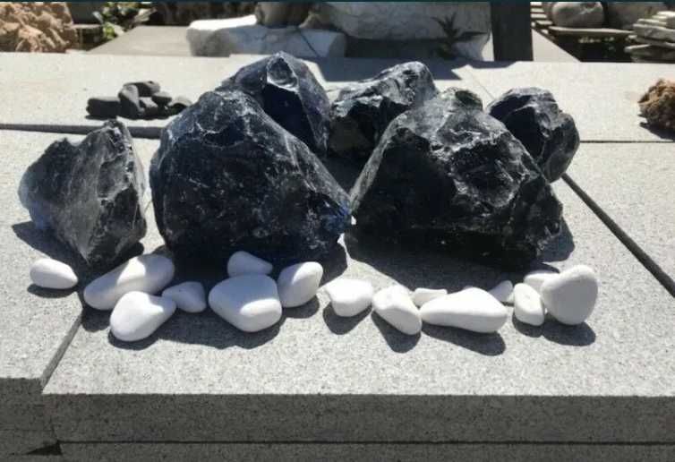 SZKŁO WULKANICZNE Kamień Szklany Lawowe do Ogrodu Akwarium Terrarium