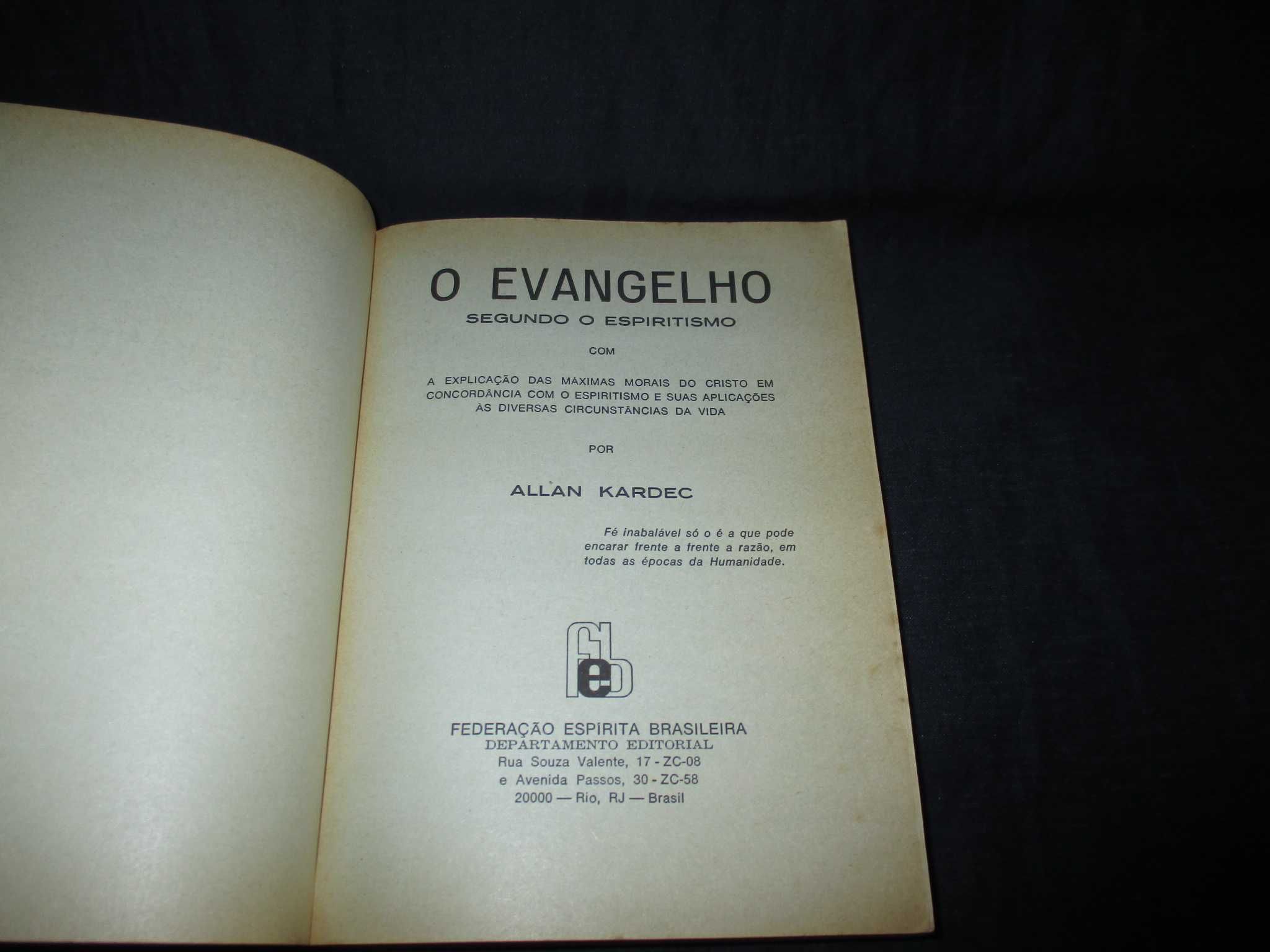 Livro O Evangelho segundo o Espiritismo Kardec