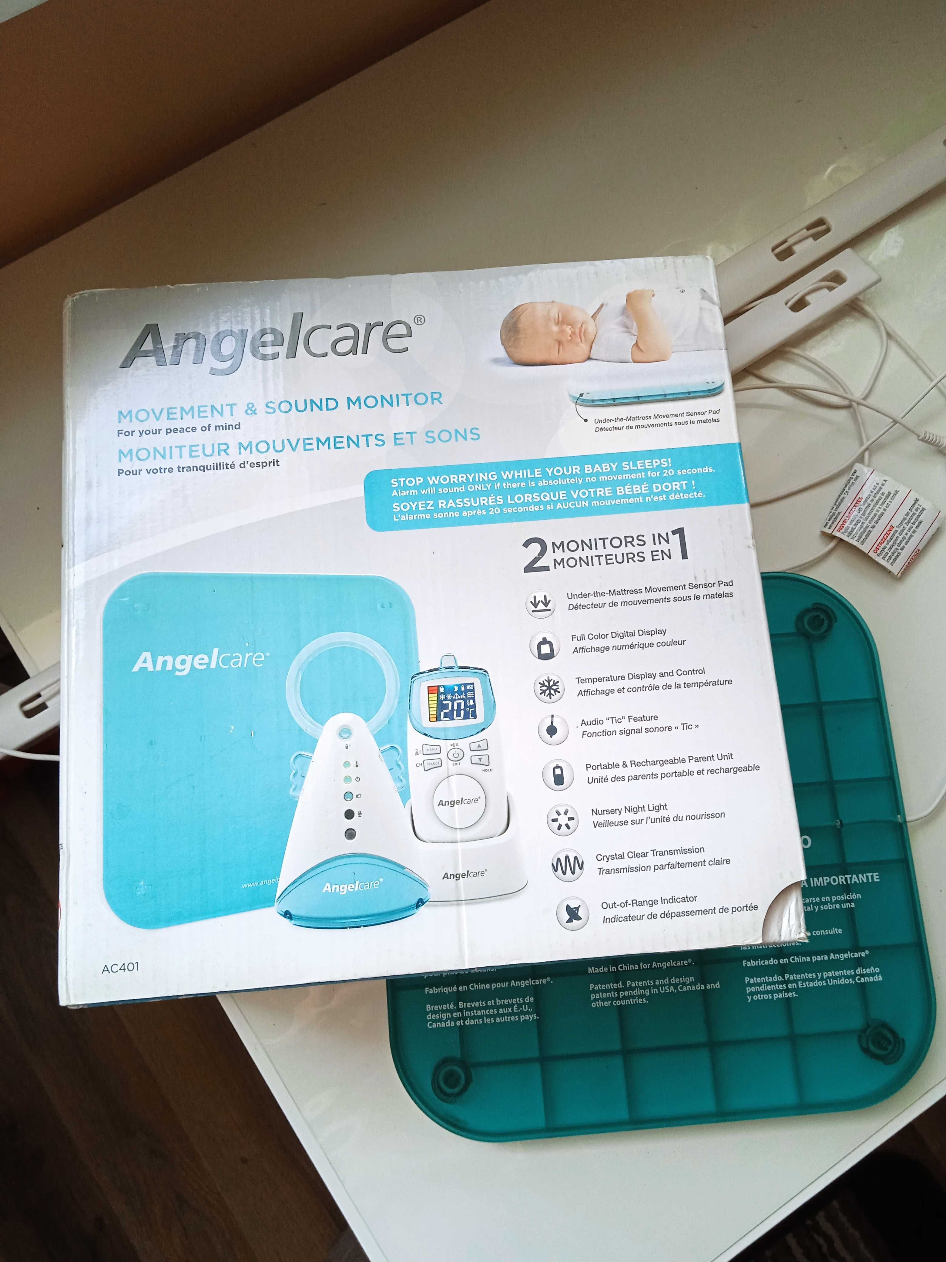 Angelcare Monitor Oddechu+Niania Ac-401 (1 Płytka) jak NOWE