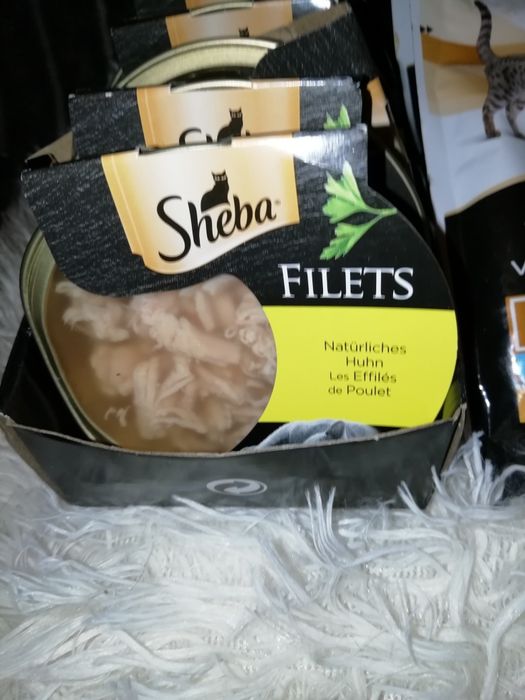 Набір  кормів сухих вологих Purina, sheba котів