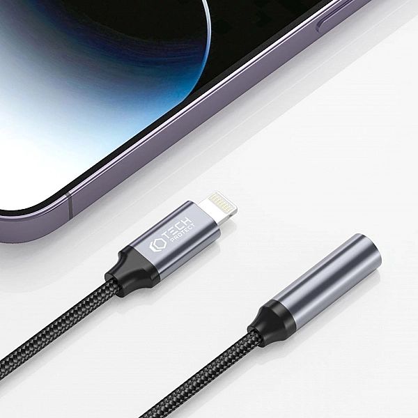 Tech-Protect Ultraboost Adapter Lightning To Mini Jack 3.5Mm Black