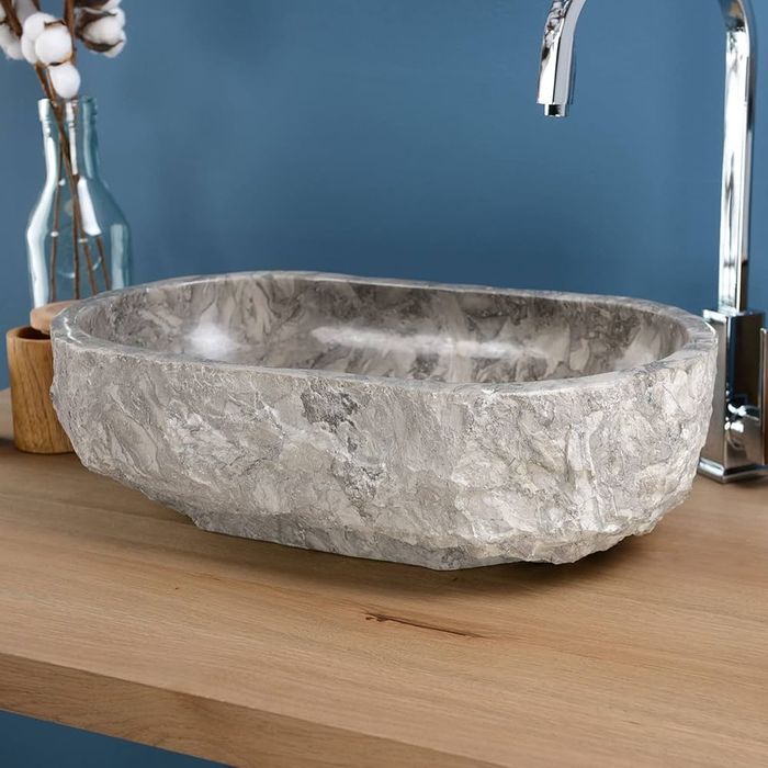Umywalka łazienkowa marmurowa owalna