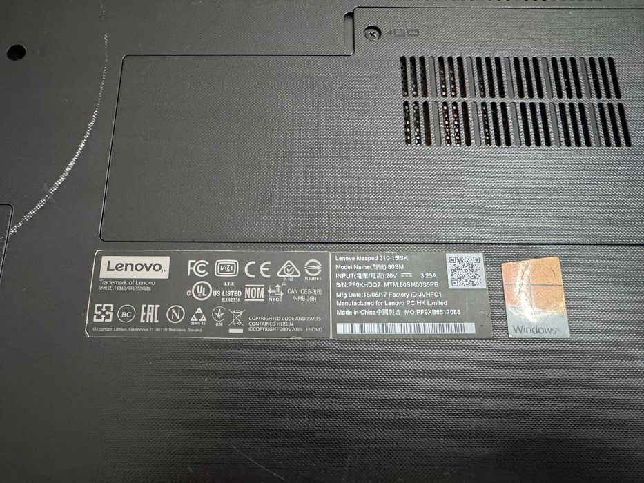 Laptop Lenovo IdeaPad 310-15ISK 15,6 " Intel Core i3, Nvidia Geforce
