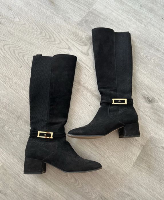 Bota cano alto camurça