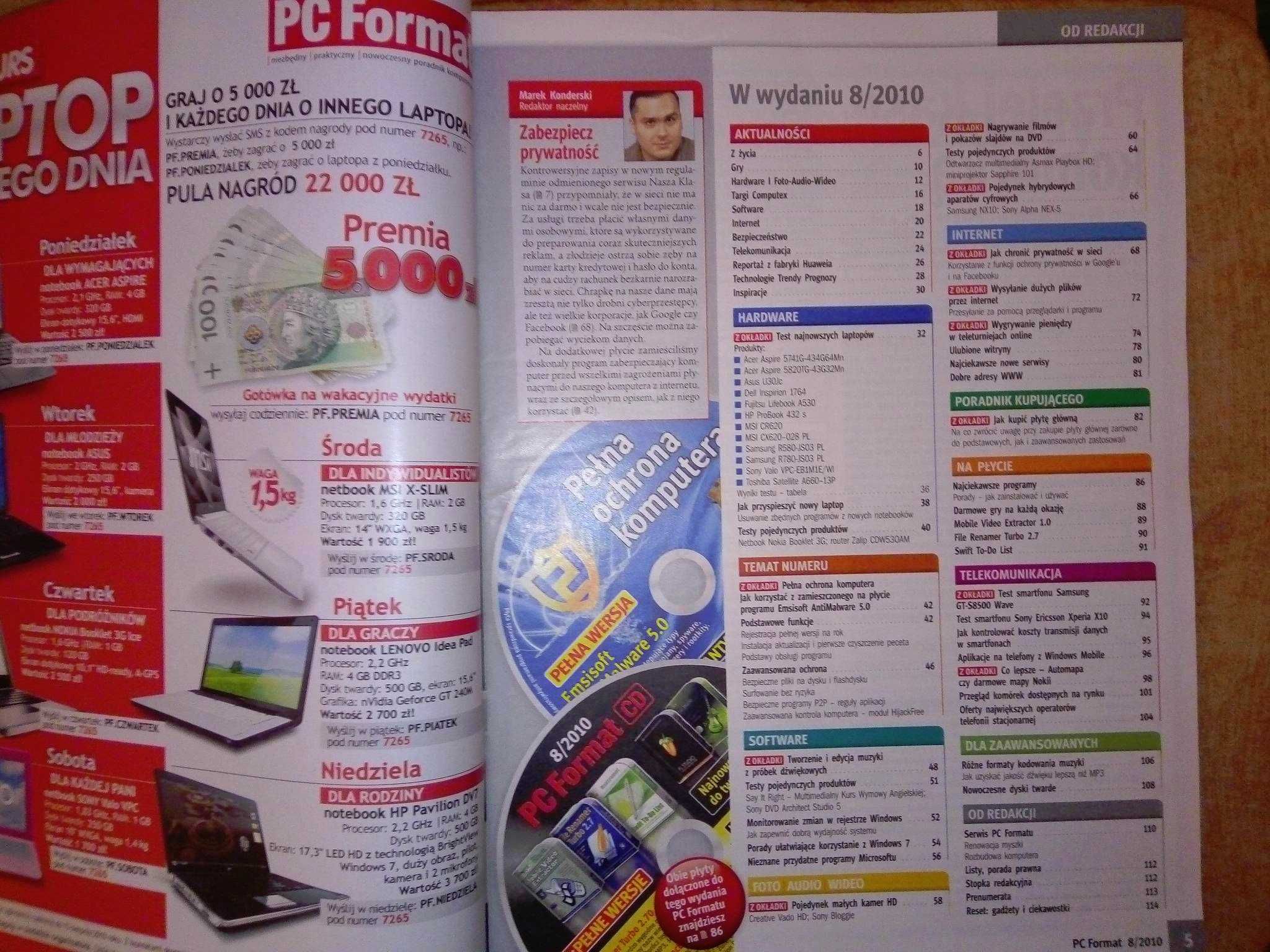 PC Format 8 2010 sierpień (120) Gazeta + płyta CD Czasopismo
