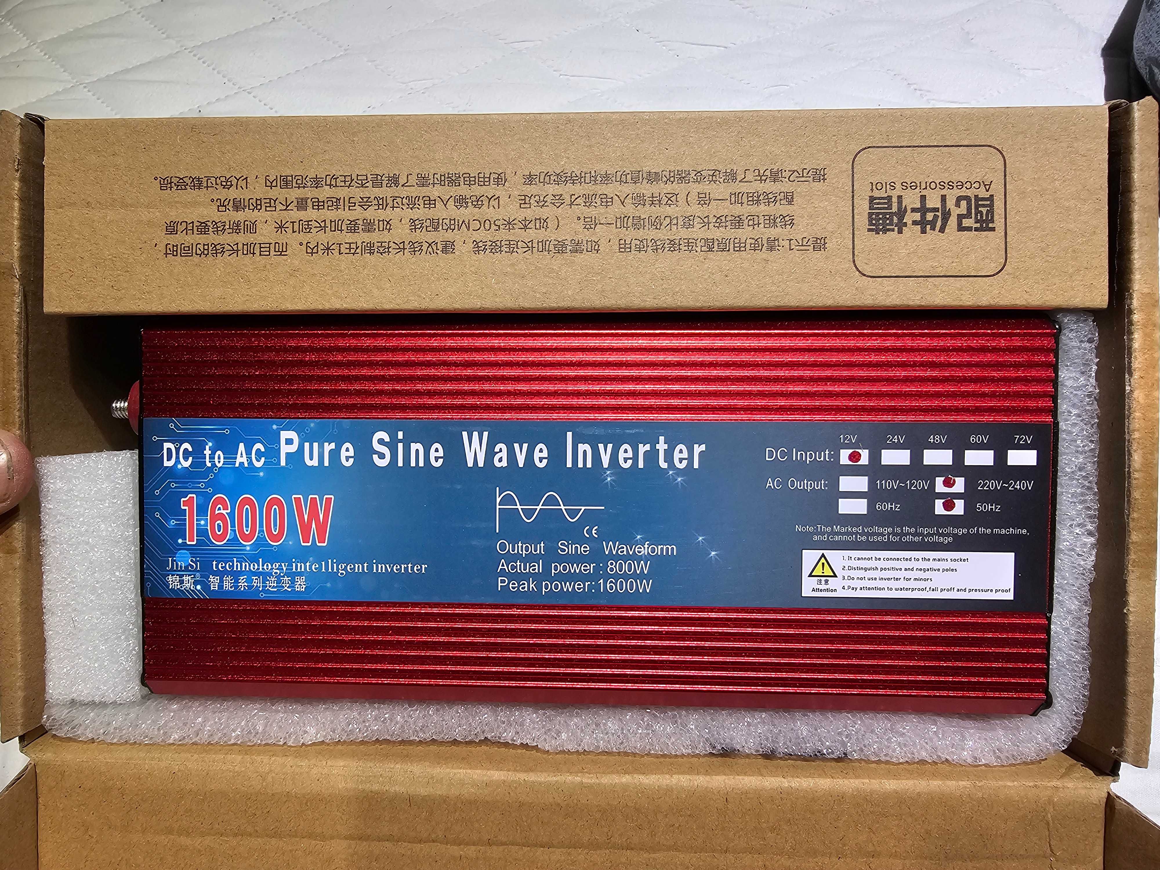 Інвертор чистий синус 1600W