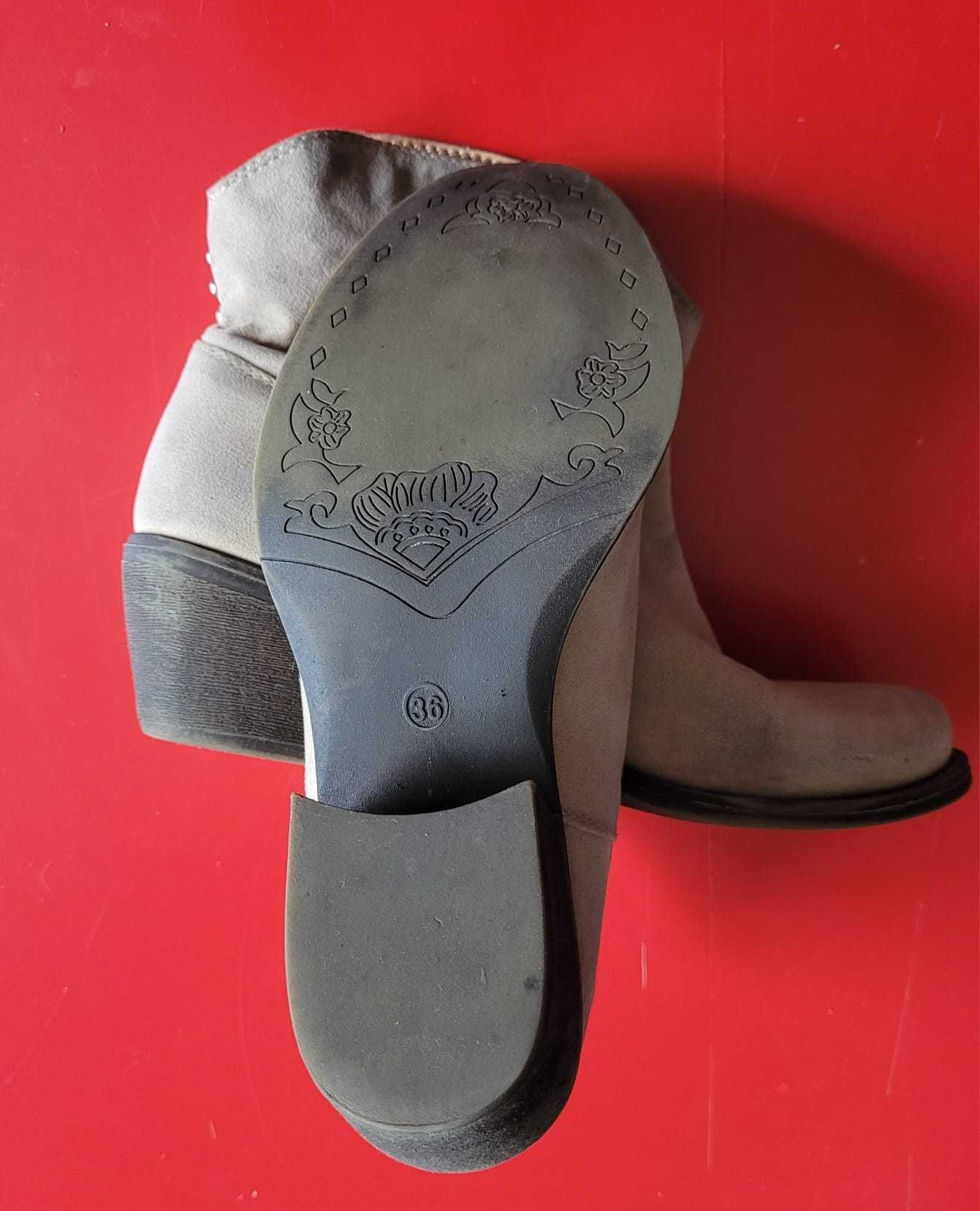 Buty damskie "kowbojki" Big Star, zamsz, rozmiar 36