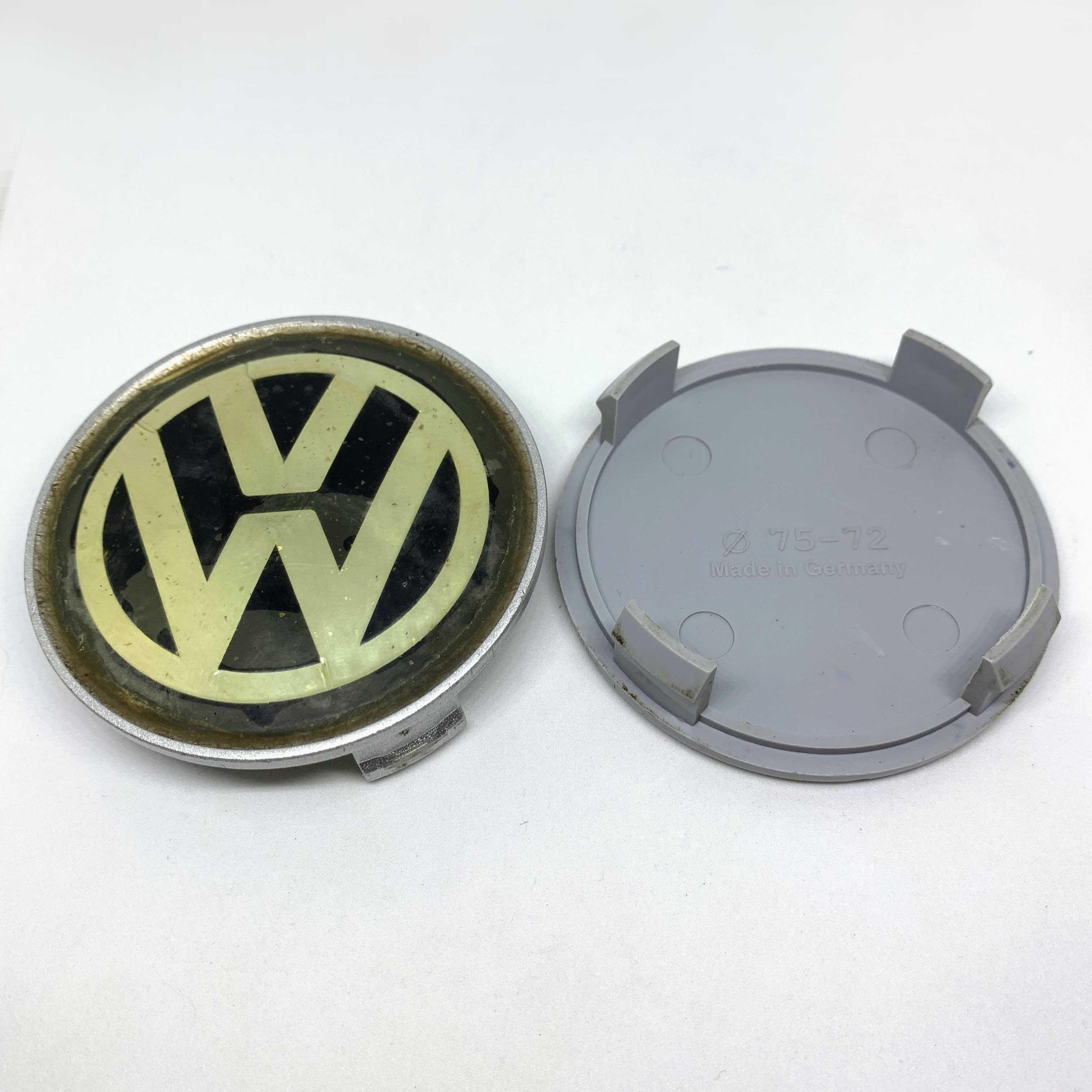 Ковпачки заглушки з логотипом Volkswagen для литих дисків (75/72 мм)