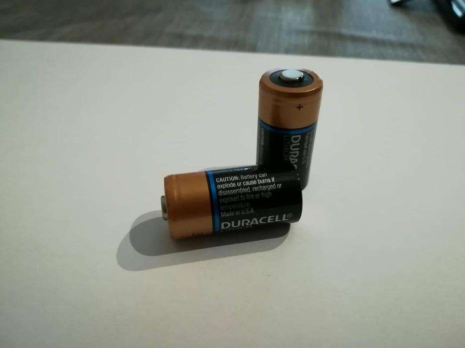 pilhas Duracell cr123a