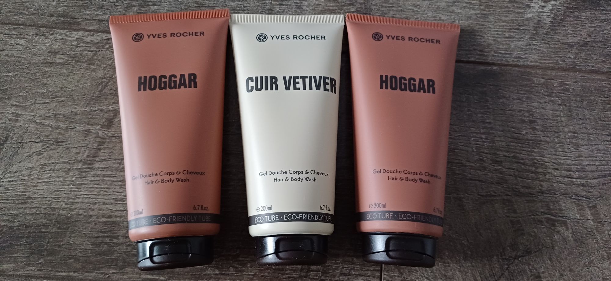 3 żele pod prysznic Hoggar, Cuir Vetiver, Yves Rocher