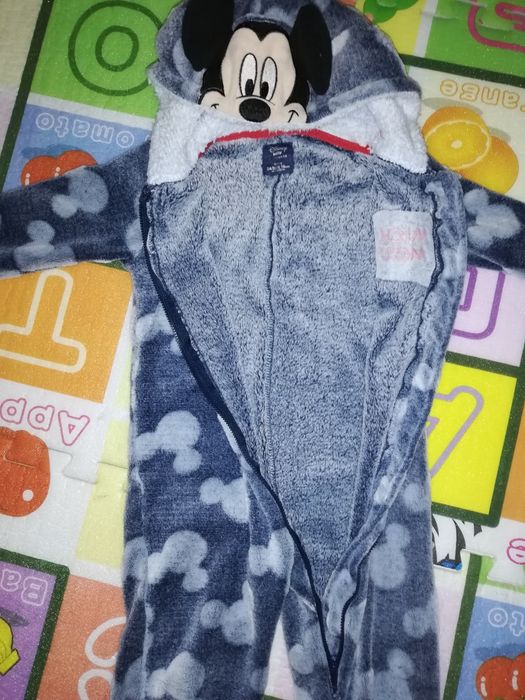 Pijama macacão polar Mickey 24-36 meses - original