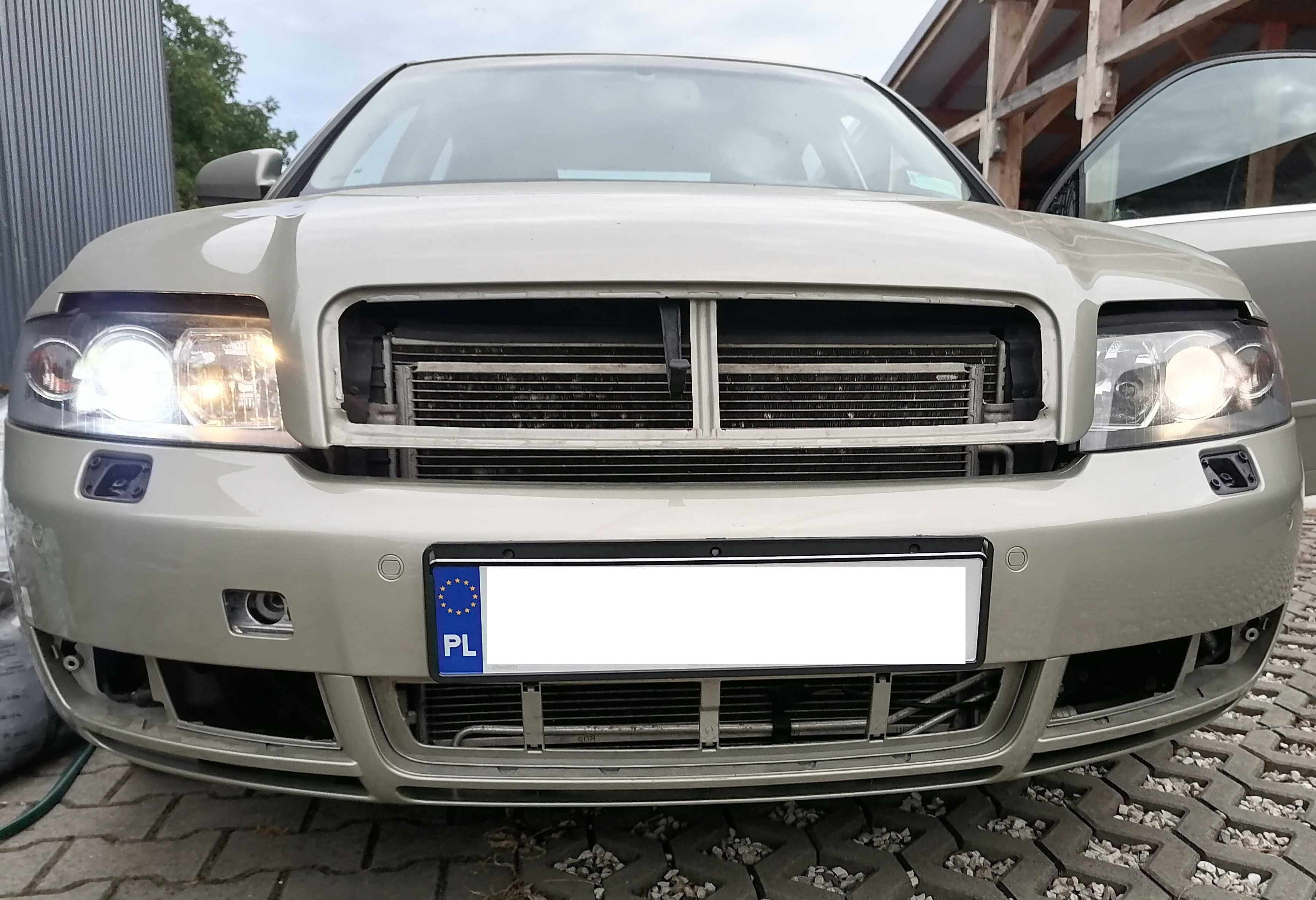 Zderzak przód Audi A4 B6 sedan LY1X spryskiwacze xenon PDC 5+ Rybnik