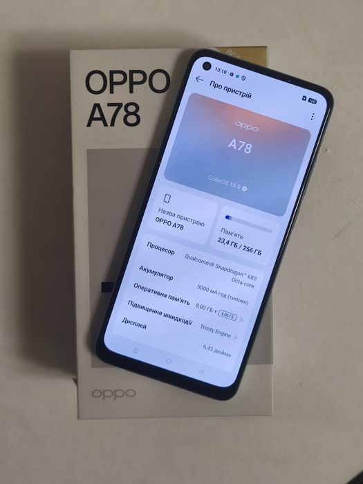 Продам Oppo A78 8/256Gb