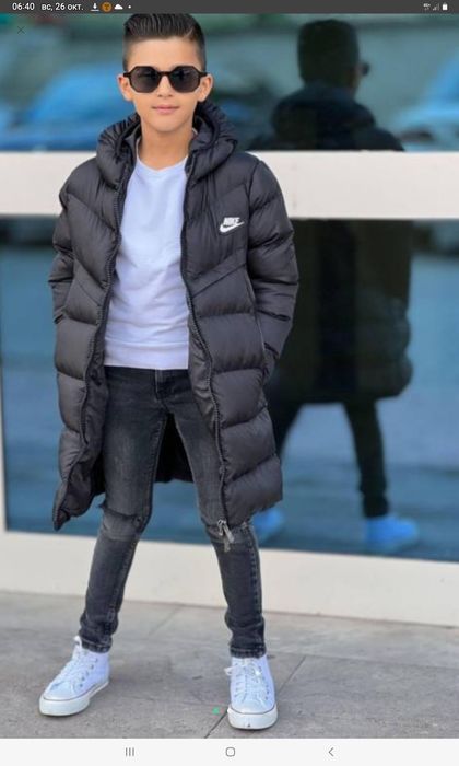 Курточка на мальчика nike зимняя 3 - 14 лет с капюшоном