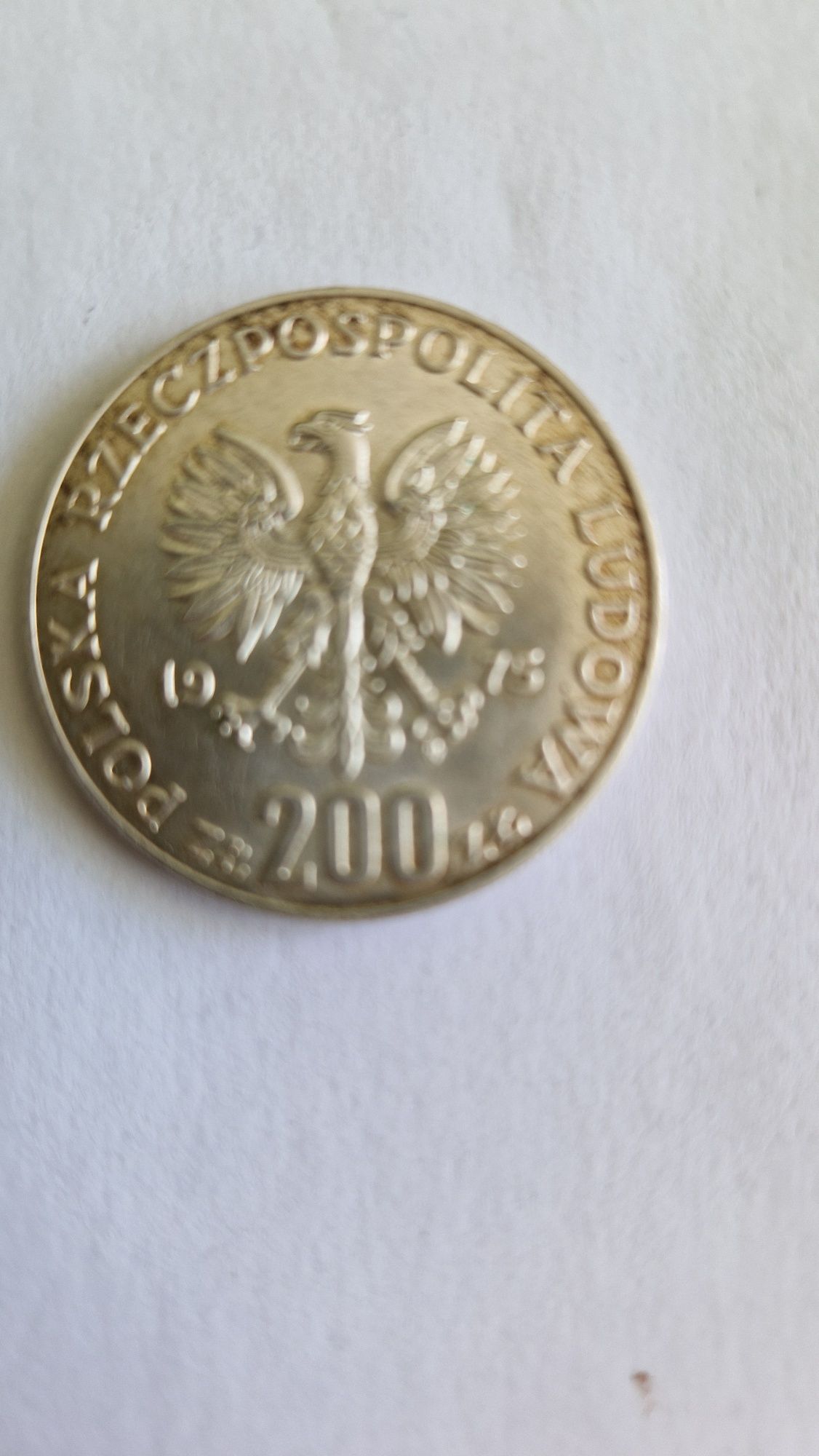 Moneta srebrna 200 zł.z 1975r.