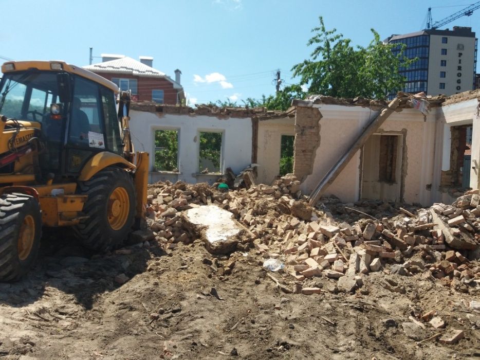 Демонтаж, розборка, снос старых домов. Вывоз строй мусора.JCB.BOBCAT.