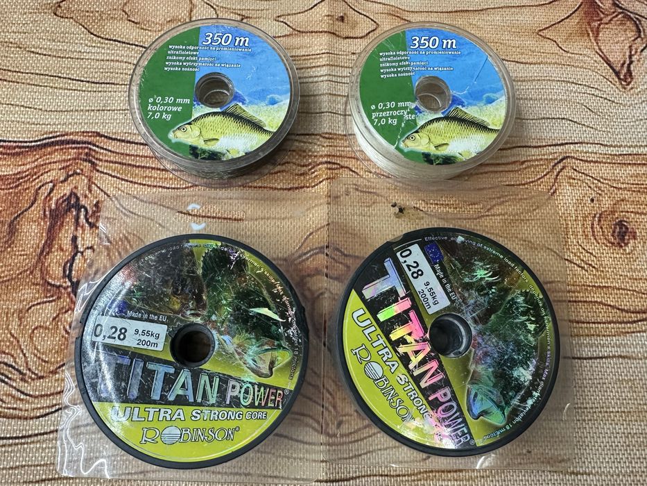 Zestaw 4 szpulek żyłki