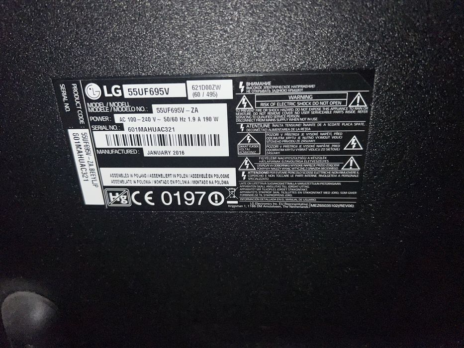 Telewizor LG LED 55UF695V UHD