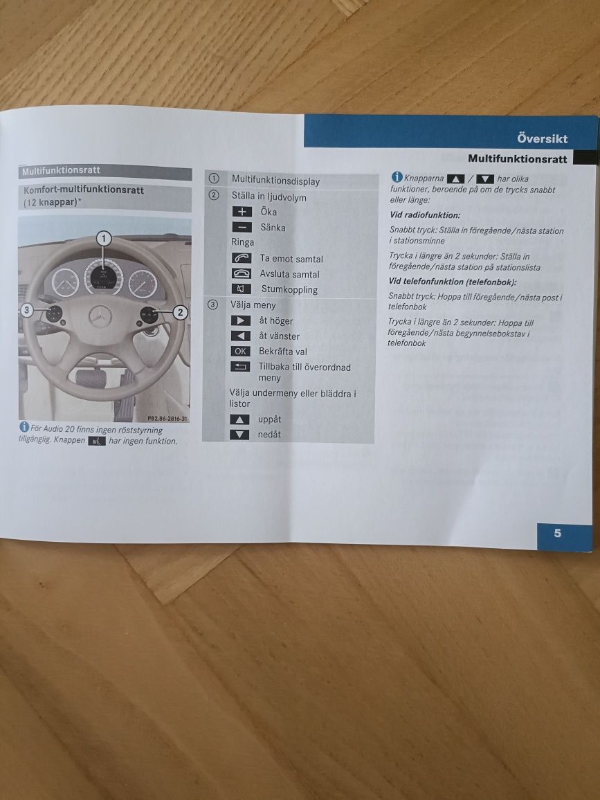 Instrukcja obsługi audio Mercedes W204.