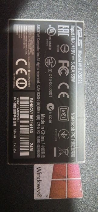 Asus x552l i3 4010u 8gb 128ssd nvidia 820