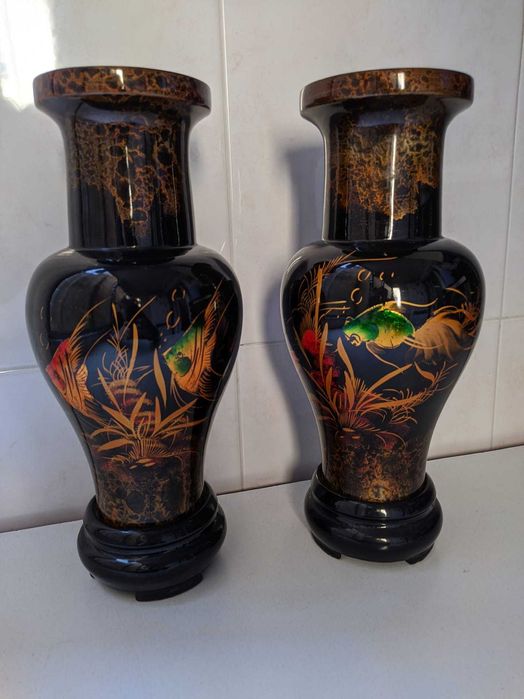 Vaso  madeira decorativo