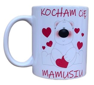 Poduszka + Kubek Dzień Matki Kocham Cię Mamusiu