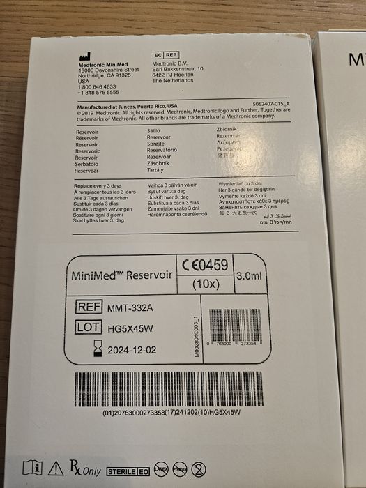 zbiorniczki do insuliny 3ml 10 szt  nowe