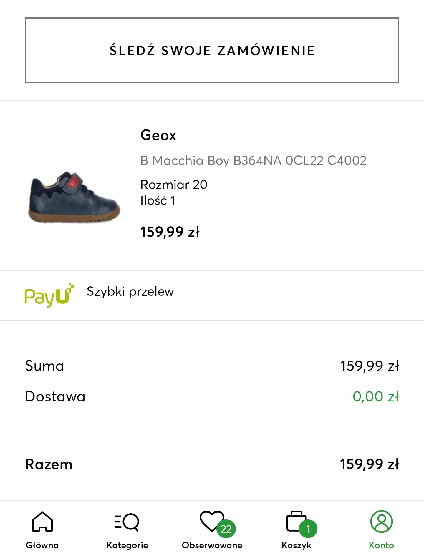 Buty dziecięce geox rozmiar 20