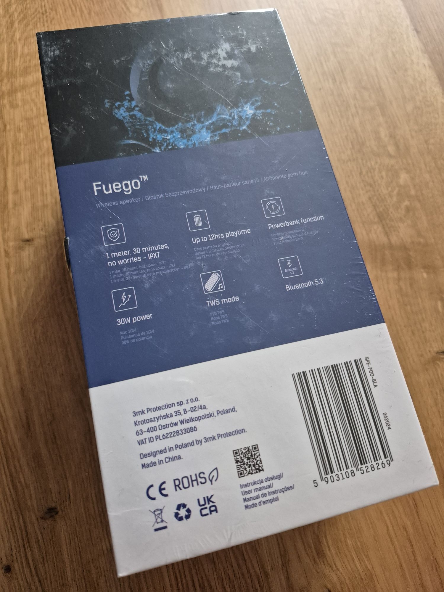 Głośnik bluetooth bezprzewodowy Fuego 30 W nowy