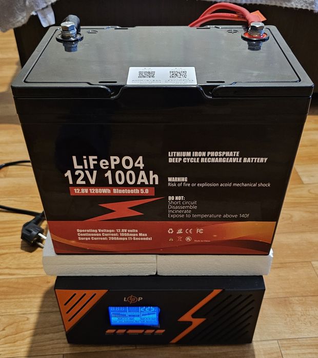 Аккумулятор LiFePo4 12V 100Ah с Bluetooth 5.0 1280 Wh