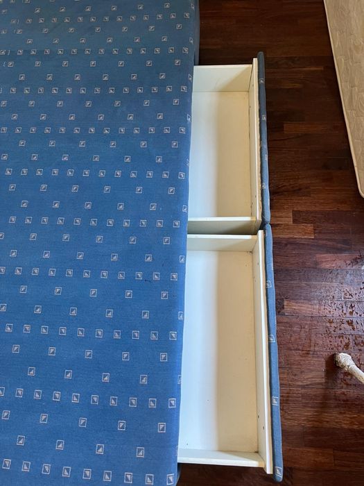 Somier de casal azul