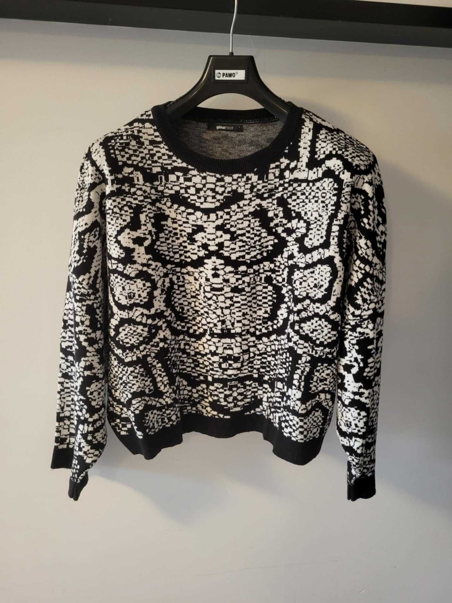 Sweter z wężowym wzorem L wiskoza