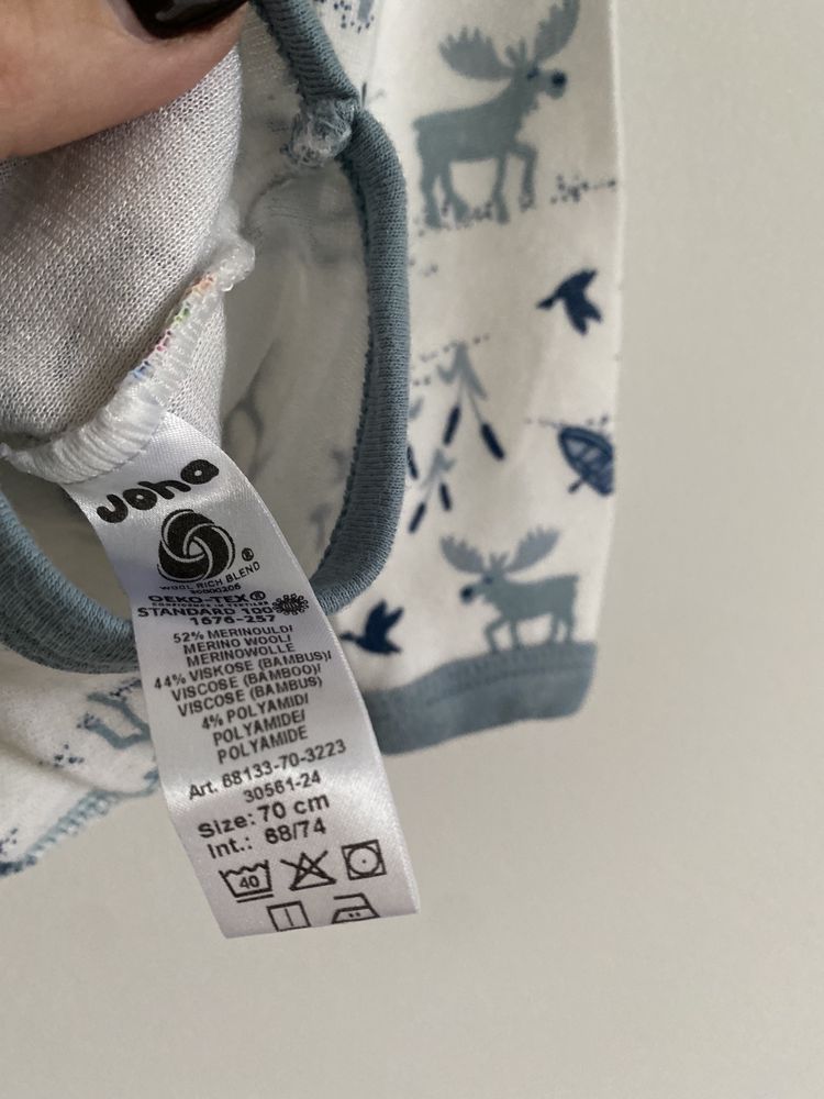 Body joha 68/74 wełna merino wiskoza zwierzątka