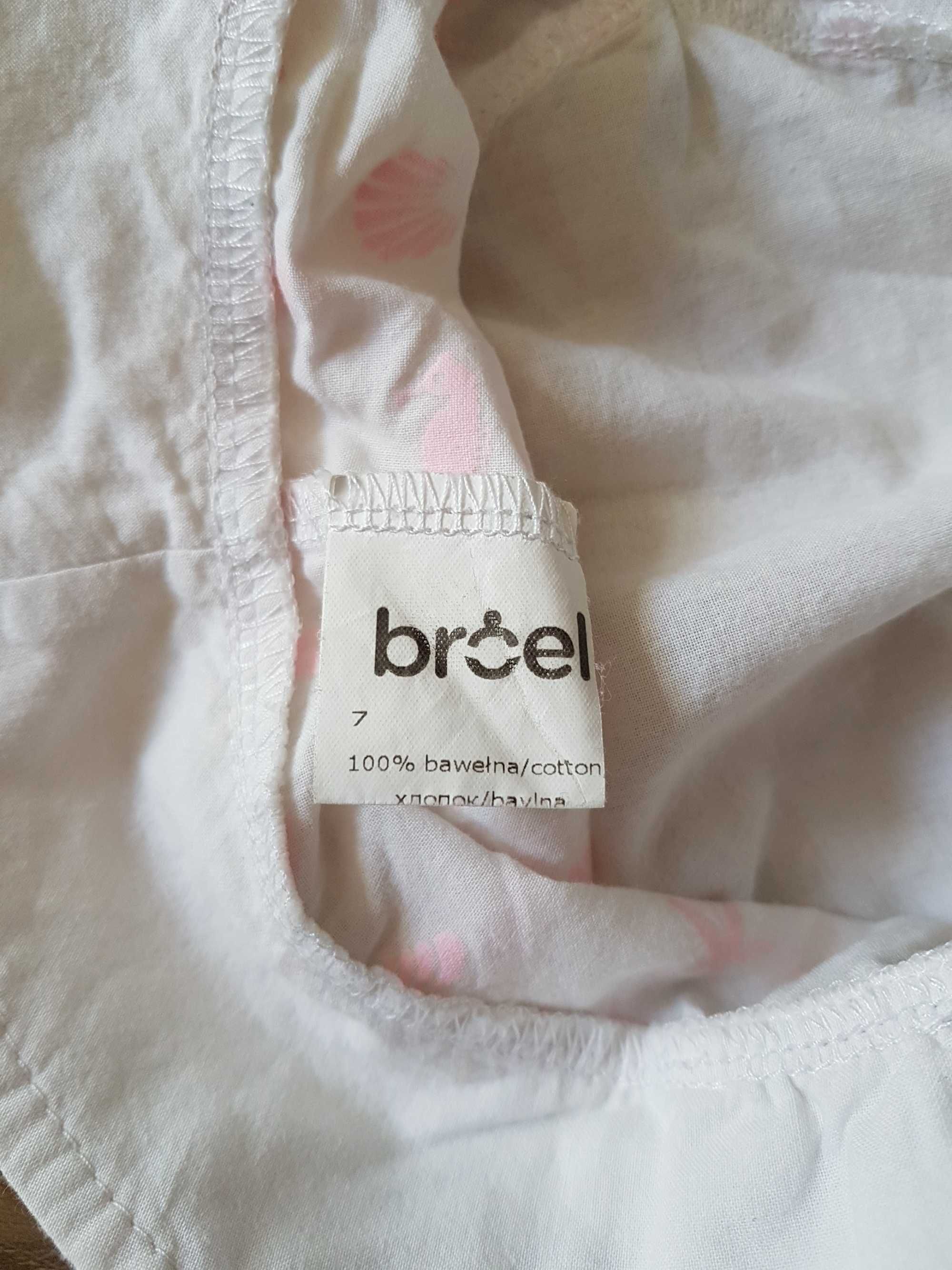 BROEL biały bawełniany kapelusz dziewczęcy z kokardą 51cm