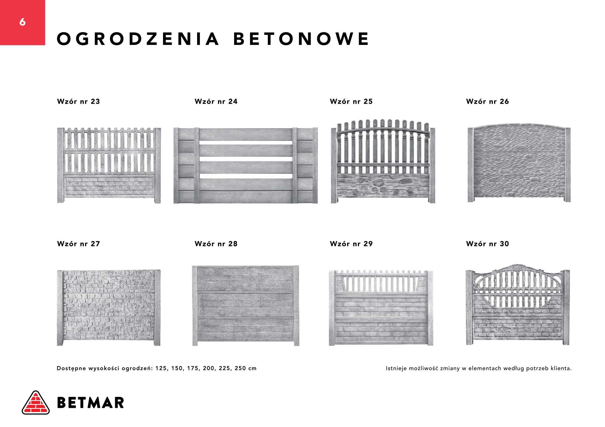 Ogrodzenie betonowe H-150, ogrodzenia betonowe, płot, PRODUCENT