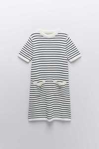 Zara sukienka/tunika stripped knit dress, nowa rozm s/m