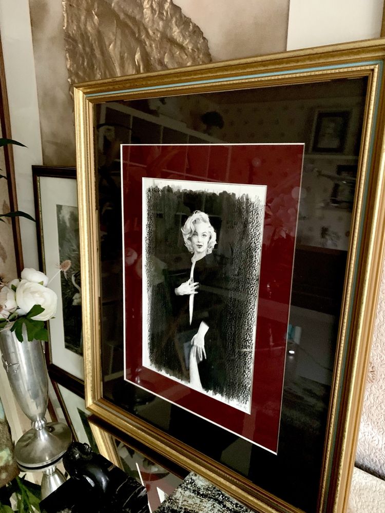 Marilyn Monroe Rysunek Obraz Duży Oryginalny Portret