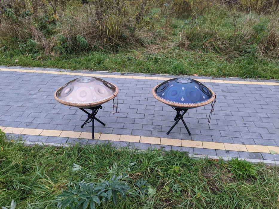Ханг Золотий Арт 10нот| Handpan з мандалами D minor 55см