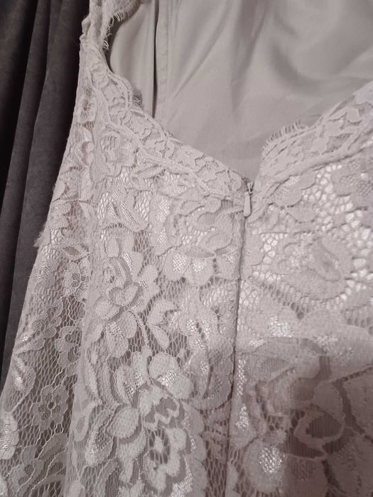 Сукня вечірня-сірий гіпюр