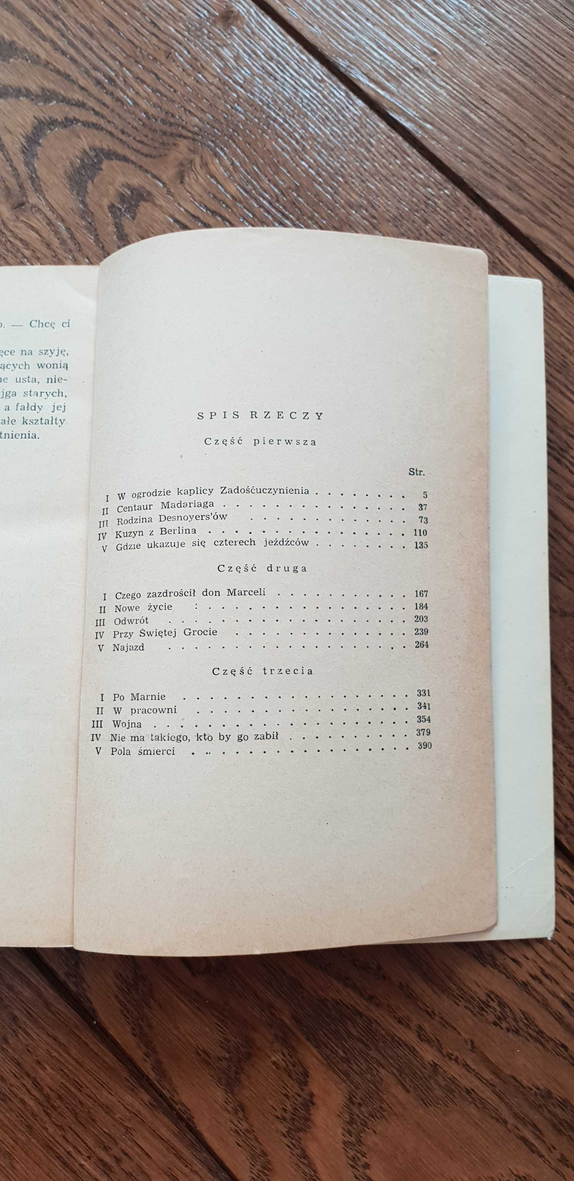 Książka rok 1959 "Czterech jeźdźców apokalipsy" W. Blasco Ibanez