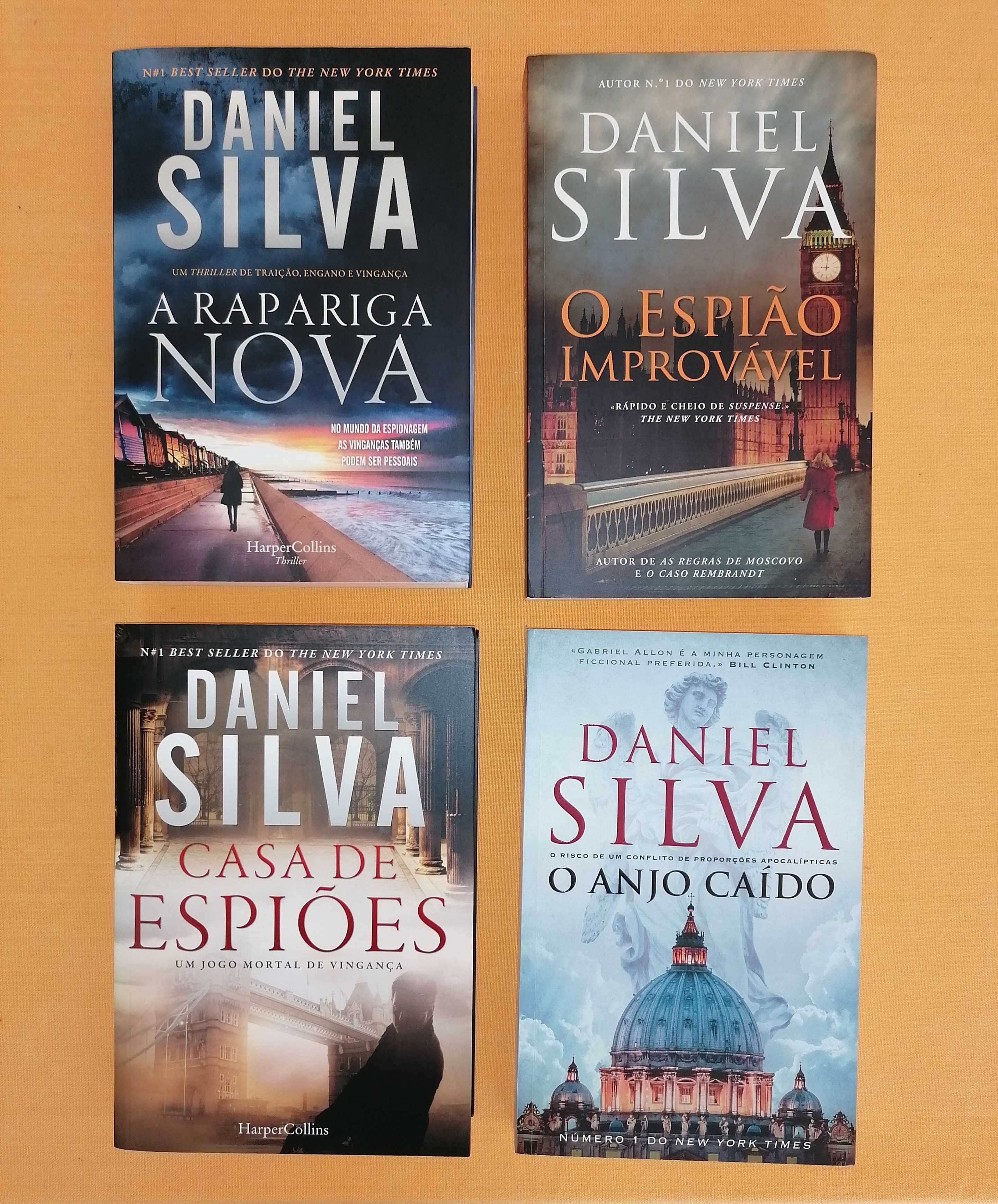 Livros de Daniel Silva, como novos e sem danos.