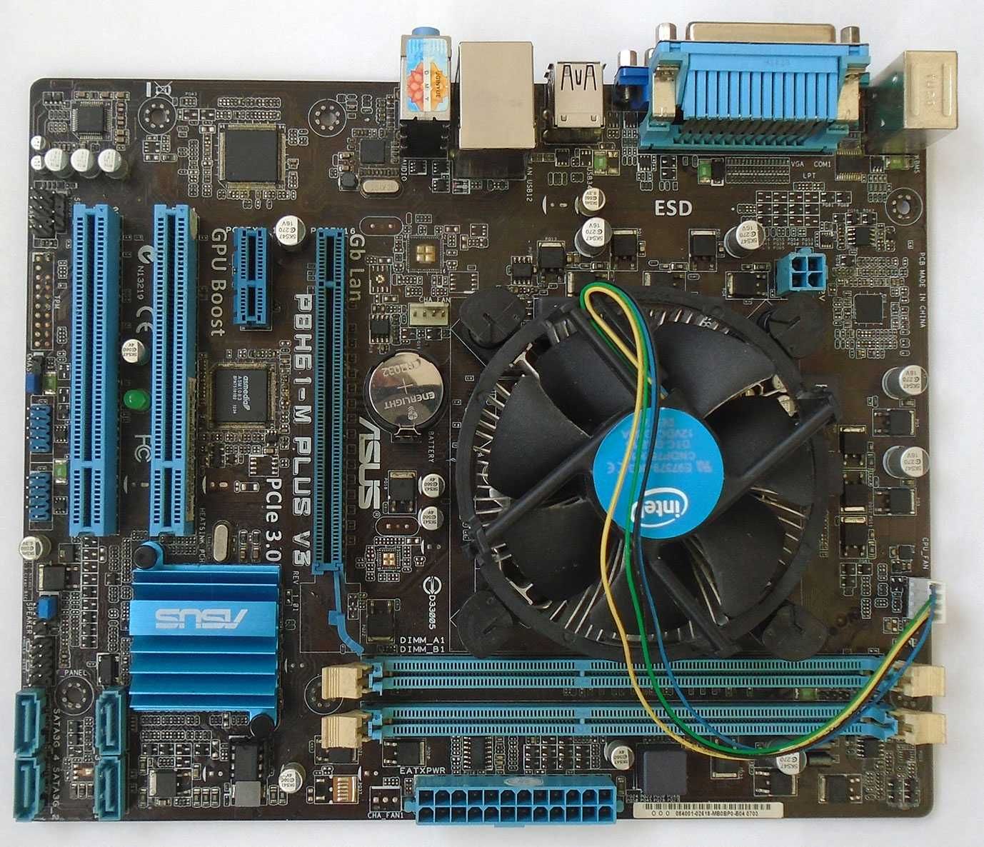 Комплект ASUS P8H61-M Plus V3 / Pentium G640 2,9Ghz + cooler Intel