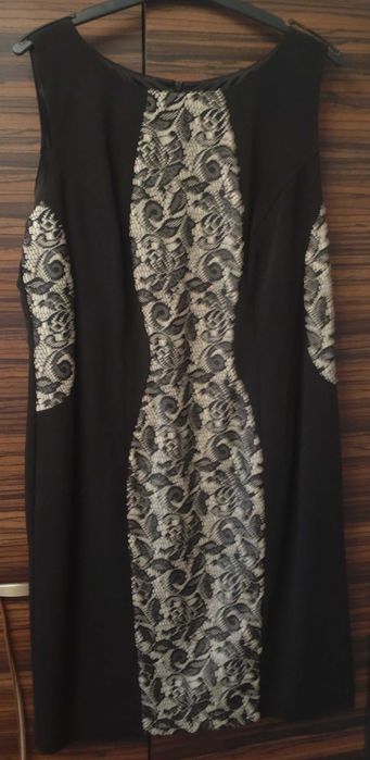 Garsonka z sukienką, koronka, żakiet rozm. 48, Bon Prix