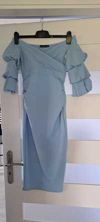 Sukienka ciążowa niebieska
